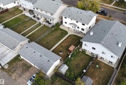 Aerial perspective of suburban area - 