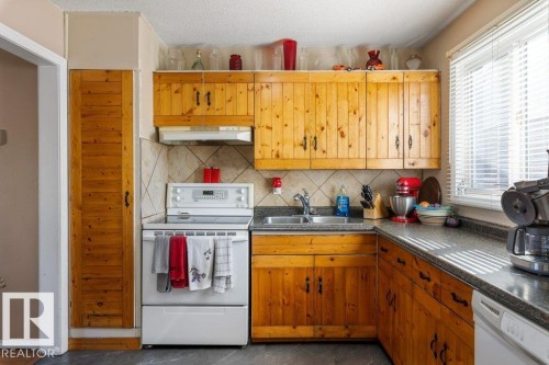13003 129 Avenue, Edmonton, AB - Indoor Photo Showing Kitchen With Double Sink