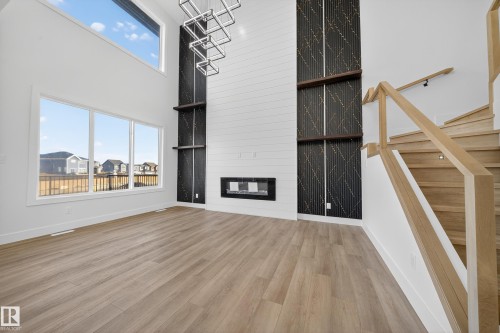 2008 Collip Crescent, Edmonton, AB - Indoor Photo Showing Other Room With Fireplace