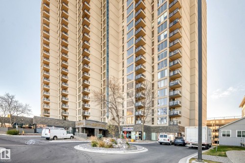 208 10149 Saskatchewan Drive, Edmonton, AB - Outdoor With Balcony With Facade