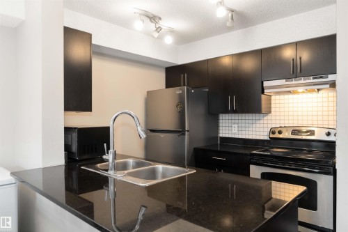 210 530 Watt Boulevard, Edmonton, AB - Indoor Photo Showing Kitchen With Double Sink With Upgraded Kitchen