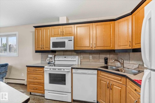 112 9945 167 Street, Edmonton, AB - Indoor Photo Showing Kitchen With Double Sink
