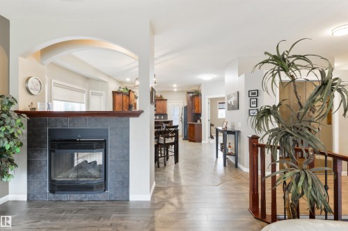 60 Huntington Crescent, Spruce Grove, AB - Indoor Photo Showing Living Room With Fireplace