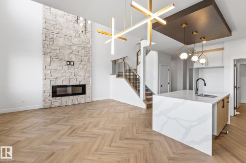90 Eldridge Point(E), St. Albert, AB - Indoor With Fireplace