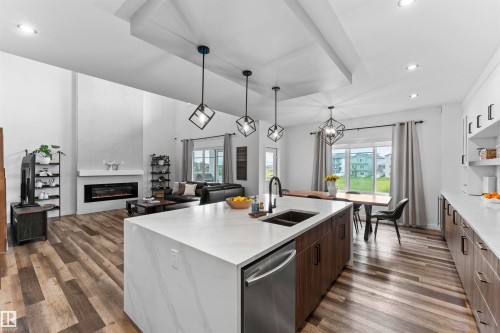57 Dalquist Bay, Leduc, AB - Indoor Photo Showing Kitchen With Double Sink With Upgraded Kitchen