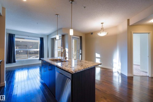 117 10523 123 Street, Edmonton, AB - Indoor Photo Showing Kitchen With Double Sink