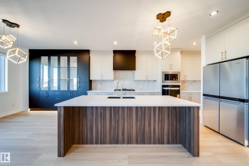 125 Starling Way, Fort Saskatchewan, AB - Indoor Photo Showing Kitchen With Upgraded Kitchen