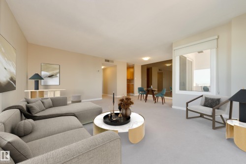 1503 12303 Jasper Avenue, Edmonton, AB - Indoor Photo Showing Living Room