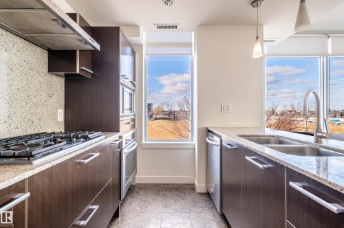 301 2606 109 Street, Edmonton, AB - Indoor Photo Showing Kitchen With Double Sink With Upgraded Kitchen