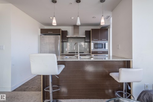 301 2606 109 Street, Edmonton, AB - Indoor Photo Showing Kitchen With Double Sink With Upgraded Kitchen