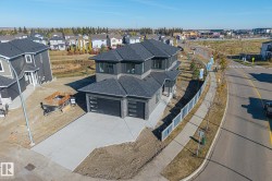 Aerial perspective of suburban area - 