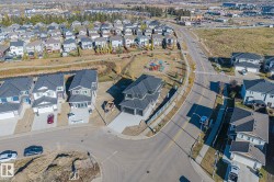 Aerial perspective of suburban area - 