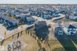 Aerial perspective of suburban area - 