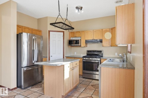 1922 Tanner Wynd, Edmonton, AB - Indoor Photo Showing Kitchen With Double Sink