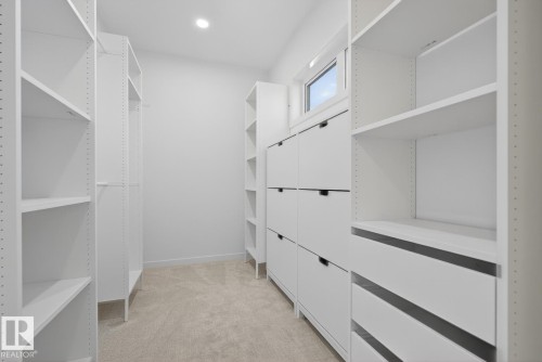 Walk in closet with light colored carpet - 14502 103 Avenue, Edmonton, AB - Indoor With Storage