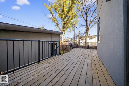 View of wooden terrace - 14502 103 Avenue, Edmonton, AB - Outdoor With Exterior