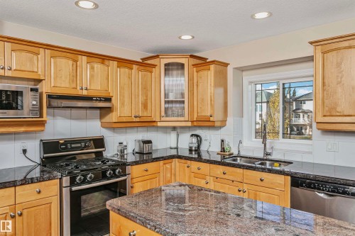 1518 Haswell Close, Edmonton, AB - Indoor Photo Showing Kitchen With Double Sink