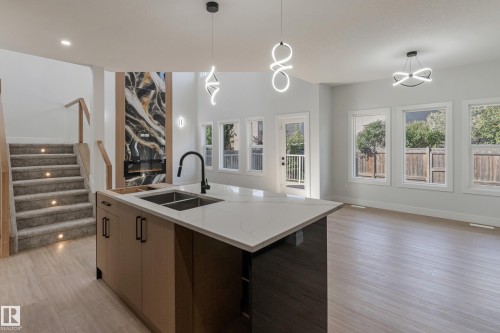 15012 15 Street, Edmonton, AB - Indoor Photo Showing Kitchen With Double Sink