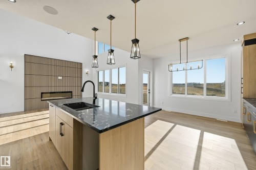 95 Edgefield Way, St. Albert, AB - Indoor Photo Showing Kitchen With Double Sink With Upgraded Kitchen