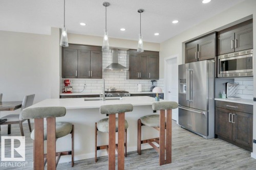 2320 Chokecherry Close, Edmonton, AB - Indoor Photo Showing Kitchen With Upgraded Kitchen