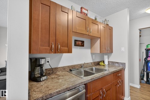 405 11019 107 Street, Edmonton, AB - Indoor Photo Showing Kitchen With Double Sink