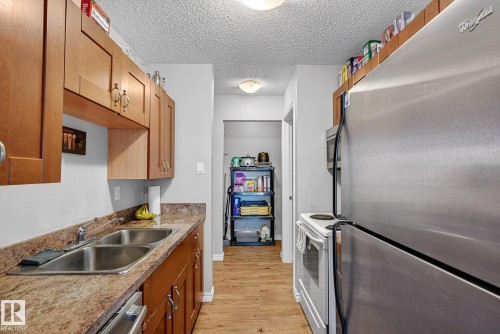 405 11019 107 Street, Edmonton, AB - Indoor Photo Showing Kitchen With Double Sink