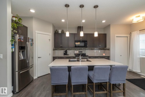 17147 49 Street, Edmonton, AB - Indoor Photo Showing Kitchen With Double Sink With Upgraded Kitchen