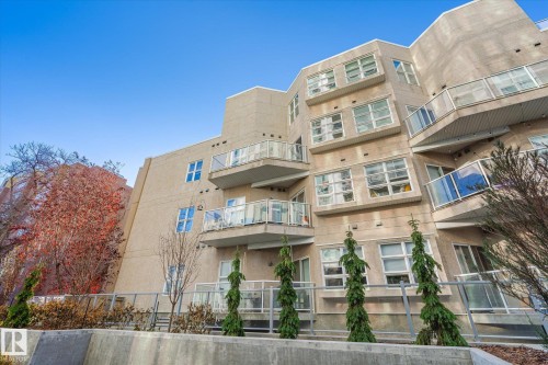 303 9910 111 Street, Edmonton, AB - Outdoor With Balcony With Facade