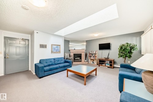 117 15503 106 Street, Edmonton, AB - Indoor Photo Showing Living Room With Fireplace