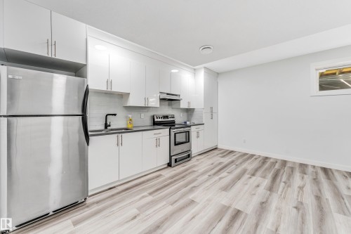 1544 21 Street, Edmonton, AB - Indoor Photo Showing Kitchen With Double Sink