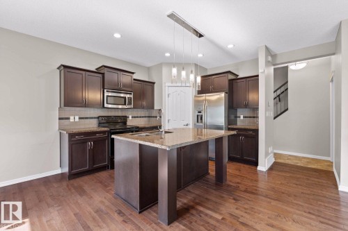 716 Adams Way, Edmonton, AB - Indoor Photo Showing Kitchen With Stainless Steel Kitchen With Double Sink