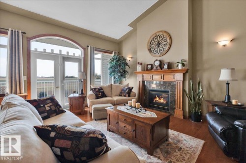 24703 Meridian Street, Edmonton, AB - Indoor Photo Showing Living Room With Fireplace