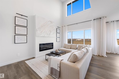 9332 183 Avenue, Edmonton, AB - Indoor Photo Showing Living Room With Fireplace