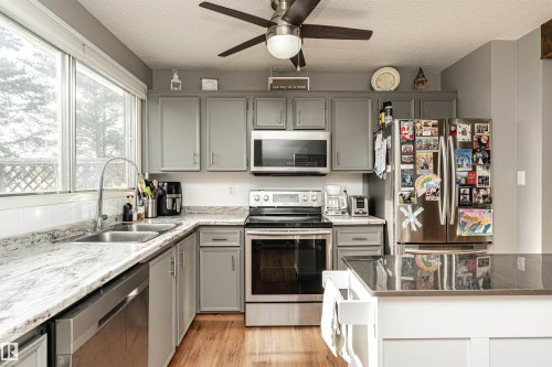 10703 95 Avenue, Morinville, AB - Indoor Photo Showing Kitchen With Double Sink