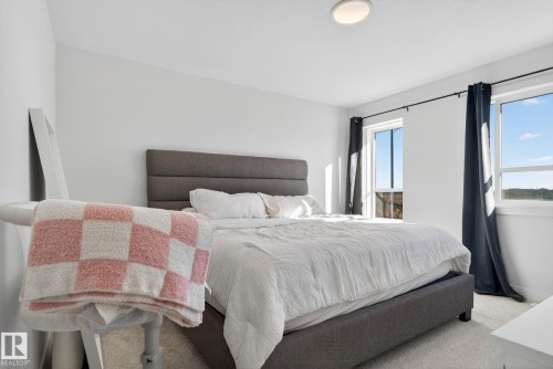 Bedroom with carpet floors - 382 Crystallina Nera Drive, Edmonton, AB - Indoor Photo Showing Bedroom