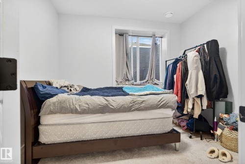 View of carpeted bedroom - 382 Crystallina Nera Drive, Edmonton, AB - Indoor Photo Showing Bedroom