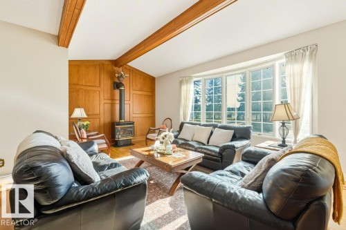 7550 Ellerslie Road, Edmonton, AB - Indoor Photo Showing Living Room With Fireplace
