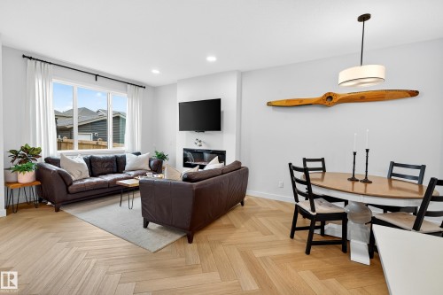 3847 Chrustawka Place, Edmonton, AB - Indoor With Fireplace