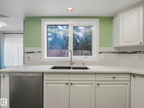 316 Burton Road, Edmonton, AB - Indoor Photo Showing Kitchen With Double Sink