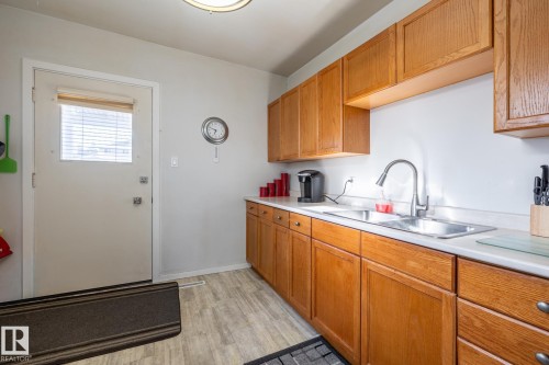 13126 64 Street, Edmonton, AB - Indoor Photo Showing Kitchen With Double Sink