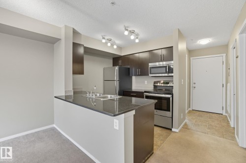 125 3315 James Mowatt Trail, Edmonton, AB - Indoor Photo Showing Kitchen With Stainless Steel Kitchen With Double Sink