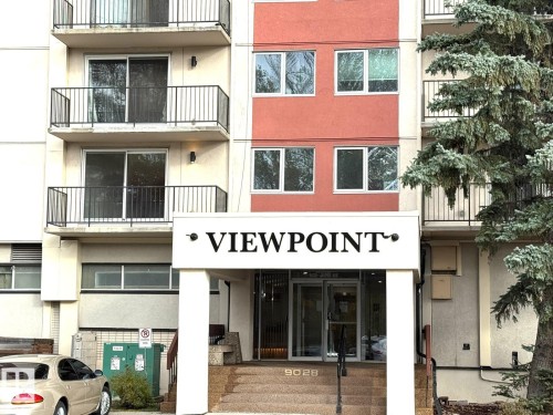 402 9028 Jasper Avenue, Edmonton, AB - Outdoor With Balcony With Facade