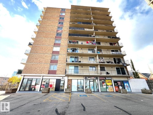 402 9028 Jasper Avenue, Edmonton, AB - Outdoor With Balcony With Facade
