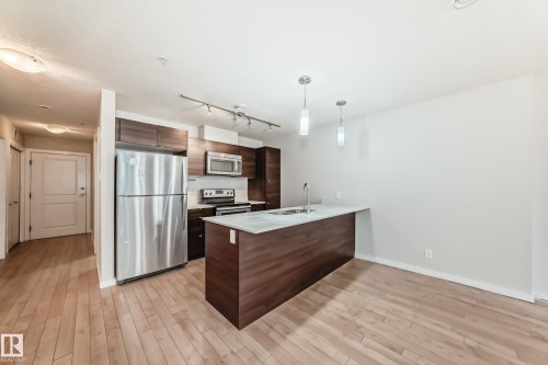 101 9519 160 Avenue, Edmonton, AB - Indoor Photo Showing Kitchen With Stainless Steel Kitchen With Double Sink