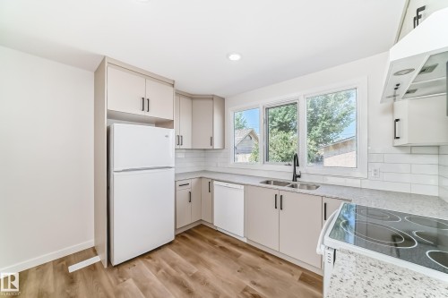 10820 132 Avenue, Edmonton, AB - Indoor Photo Showing Kitchen With Double Sink