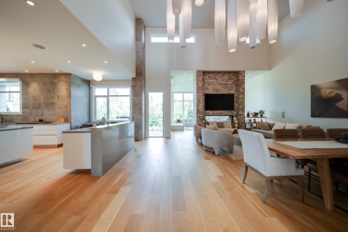 705 Howatt Drive, Edmonton, AB - Indoor With Fireplace