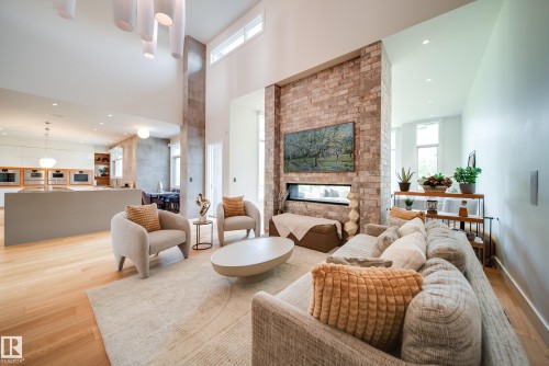 705 Howatt Drive, Edmonton, AB - Indoor Photo Showing Other Room With Fireplace