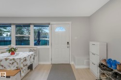 Entryway featuring light wood-type flooring - 