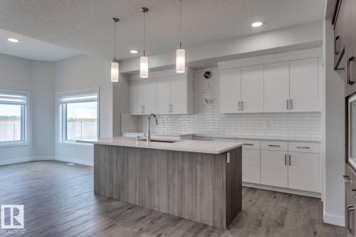 19011 20 Avenue, Edmonton, AB - Indoor Photo Showing Kitchen With Upgraded Kitchen
