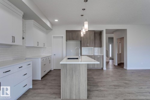 19011 20 Avenue, Edmonton, AB - Indoor Photo Showing Kitchen With Upgraded Kitchen